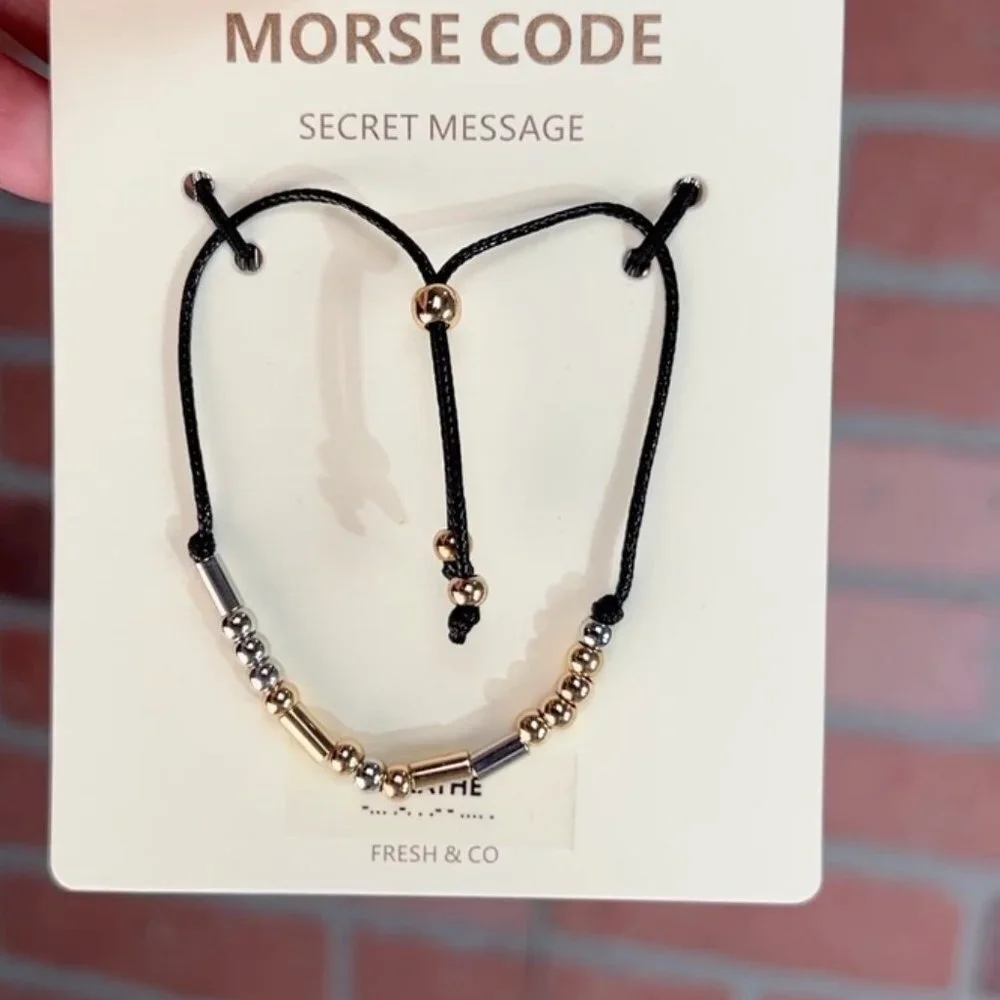 🍒 2/$20 - Morse Code - Breathe Bracelet